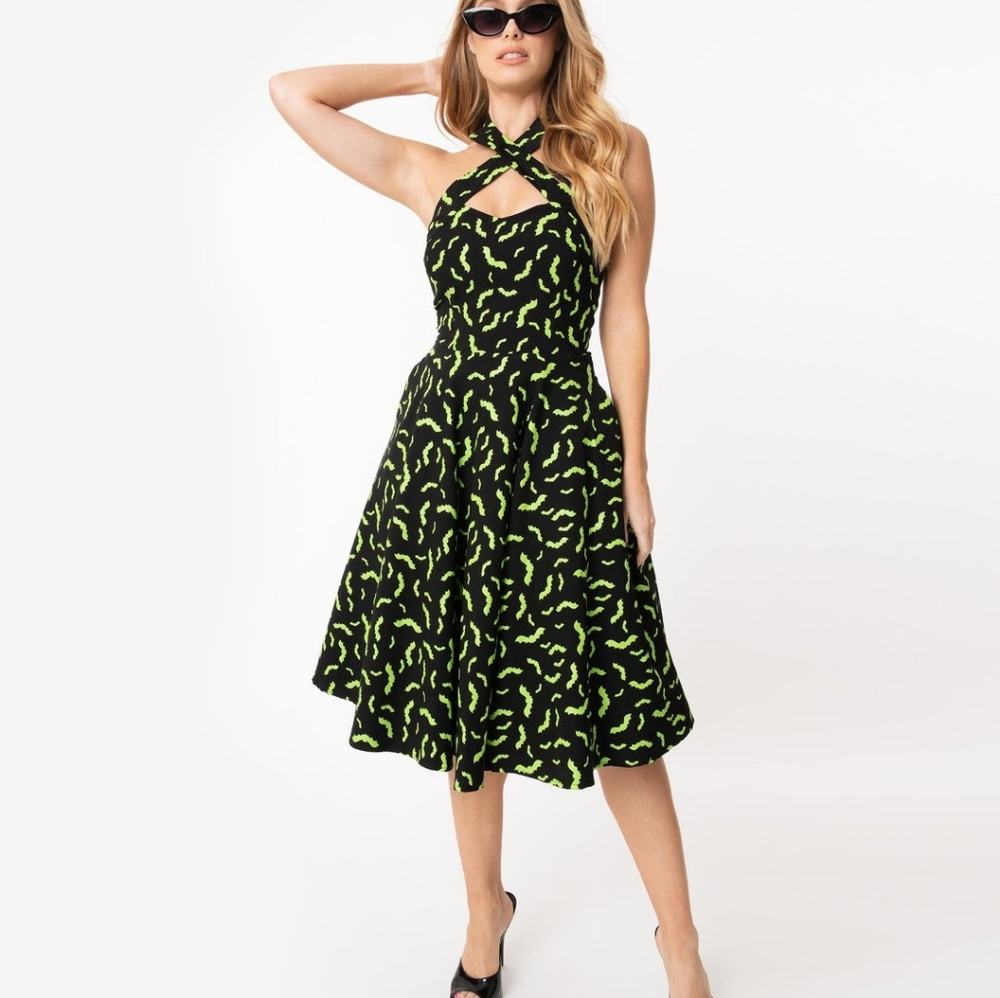 Unique Vintage - Rita Flare Halloween Print